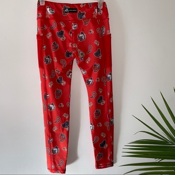 {M} Iron Yokai Pixel MID RISE MESH POCKET LEGGINGS - Picture 7 of 8